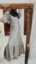 Plain Pleated Ruffle Dress Ver 3.0 - Light Grey