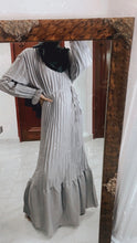 Plain Pleated Ruffle Dress Ver 3.0 - Light Grey