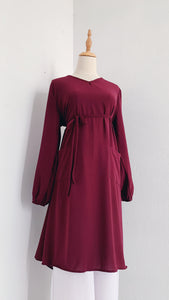 Pocket Dress in Wine