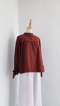 Ribbon Sleeve Top - Choco